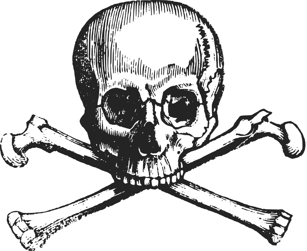 OnlineLabels Clip Art - Skull and Cross Bones